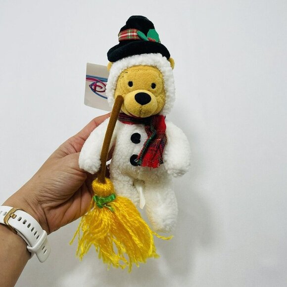 Disney Other - Disney Theme Park Snowman Pooh Christmas Plush Toy Stuffer Winter Outfit Clothes